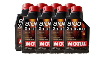 MOTUL 8100 X-CLEAN+ 5W-30 BMW LL04 MB 229.51 VW 50400 VW 50700 8x1 Liter