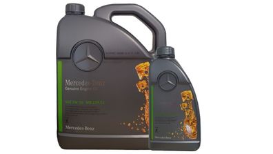 Original Mercedes-Benz Motoröl 5W-30 MB 229.52 Engine Oil 1x1 Liter + 1x5 Liter