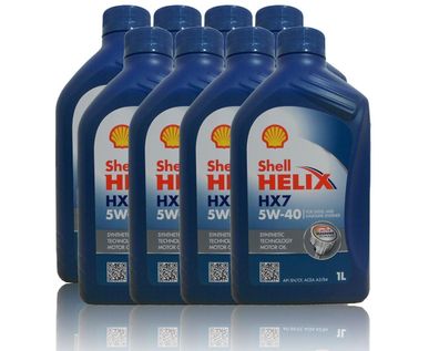 Shell HELIX HX7 5W-40 Motoren?l Mercedes VW Renault FIAT 8 Liter