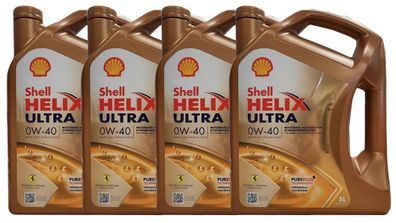 Shell Helix Ultra 0W40 Motorenöl 0W-40 Motoröl MB 229.5 4x5 Liter