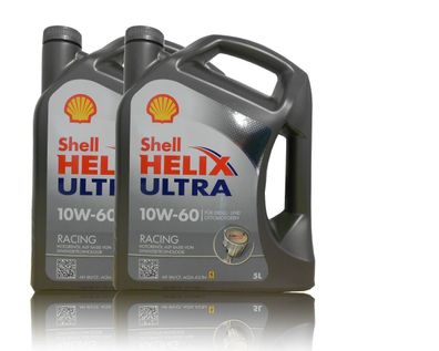 Shell Helix Ultra RACING 10W 60 Motoröl VW Mercedes BMW Ferrari FIAT 2X5 Liter