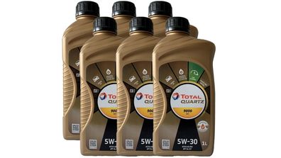 TOTAL QUARTZ 9000 NFC 5W-30 Motor?l 6 x 1 Liter FORD WSS-M2C913 -D