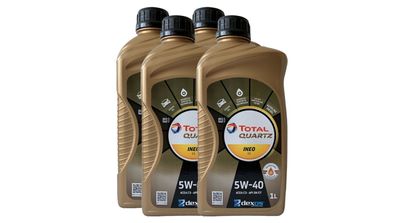 Total Quartz INEO C3 5W-40 4x1 Liter VW FIAT FORD MB229.51 Dexos2