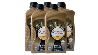 Total Quartz INEO C3 5W-40 5x1 Liter VW FIAT FORD MB229.51 Dexos2