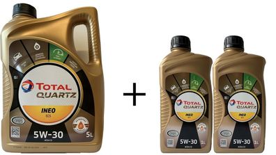 Total Quartz Ineo ECS 5W 30 Motoren?l 5 + 2 Liter ACEA C2 , PSA , Toyota, Fiat