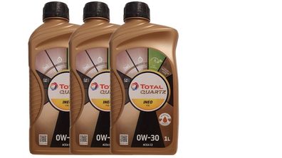 Total Quartz Ineo FDE 0W-30 ACEA C2, Ford WSS-M21950-A, STJLR.03.5007 3x1 Liter