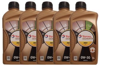 Total Quartz Ineo FDE 0W-30 ACEA C2, Ford WSS-M21950-A, STJLR.03.5007 5x1 Liter