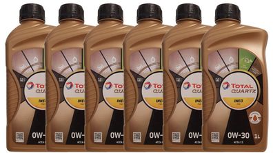 Total Quartz Ineo FDE 0W-30 ACEA C2, Ford WSS-M21950-A, STJLR.03.5007 6x1 Liter