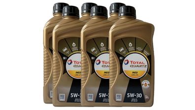 Total Quartz Ineo Longlife 5W 30 Motorenöl 6x1 Liter VW 50400 + 50700