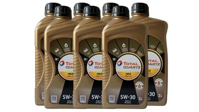 Total Quartz Ineo Longlife 5W 30 Motorenöl 7x1 Liter VW 50400 + 50700