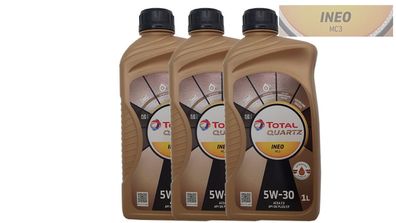 Total Quartz Ineo MC3 5W-30 ACEA C3, BMW LL04, MB 229.52 3x1L