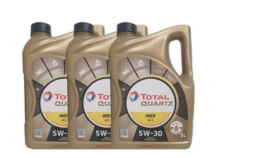 Total Quartz Ineo MC3 5W-30 ACEA C3, BMW LL04, MB 229.52 3x5 Liter