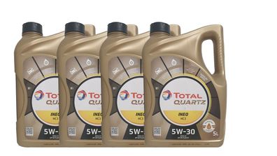 Total Quartz Ineo MC3 5W-30 ACEA C3, BMW LL04, MB 229.52 4x5 Liter