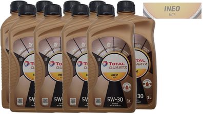 Total Quartz Ineo MC3 5W-30 ACEA C3, BMW LL04, MB 229.52 9x1L
