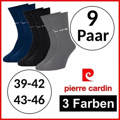 9 Paar Pierre Cardin® SOCKEN | Sport | Tennis | Freizeit | Business | 3 Farben