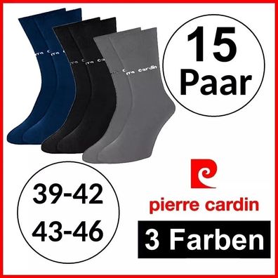 15 Paar Pierre Cardin® SOCKEN | Sport | Tennis | Freizeit | Business | 3 Farben