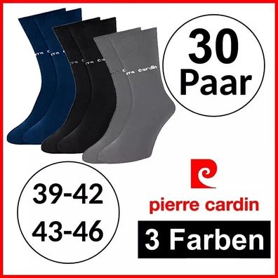 30 Paar Pierre Cardin® SOCKEN | Sport | Tennis | Freizeit | Business | 3 Farben