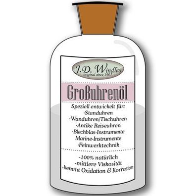 Großuhrenöl J.D. Windles, 100ml