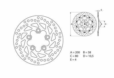 BREMBO Serie Oro Bremsscheibe starr - 68B40724