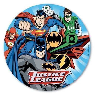 Justice League Tortenaufleger 20cm Oblatenpapier