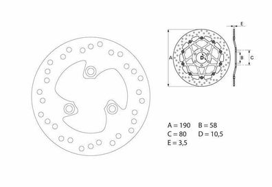 BREMBO Serie Oro Bremsscheibe starr - 68B40716