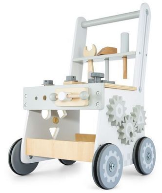 3-in-1-Walker aus Holz, Schieber + Werkstatt - 47 Elemente