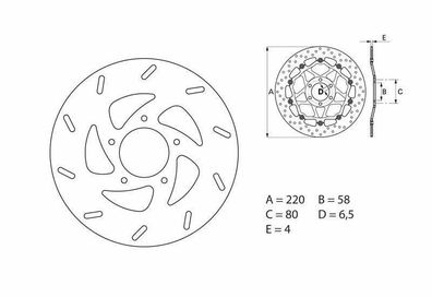 BREMBO Serie Oro Bremsscheibe starr - 68B40730