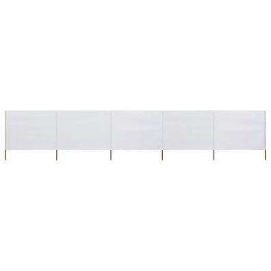 vidaXL 5-teiliges Windschutzgewebe 600 x 160 cm Sandweiß
