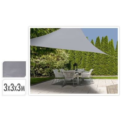 ProGarden Sonnensegel 3x3x3 m Grau Dreieckig