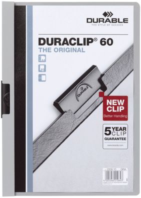 Durable 2209 10 Klemm-Mappe DURACLIP® 60 - A4, grau