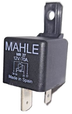 Automobilrelais 12 Volt / 70 Ampere, Schließer mit Diode und Halter (Mahle), KFZ