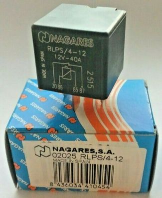 Nagares, KFZ Relais, 12 Volt 40 Ampere - ohne Halter