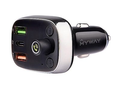 FM Transmitter12/24 V mit USB-C PD, QC4.0 + , Auto-ID, Voltmeter und Freisprecheinri