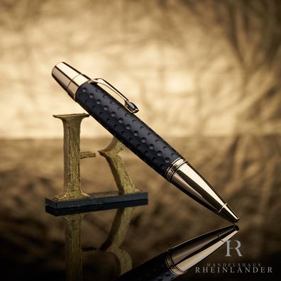 Montblanc Boheme Doue Gold Plated Golf Pattern Black Onyx Ballpoint Pen ID 25497