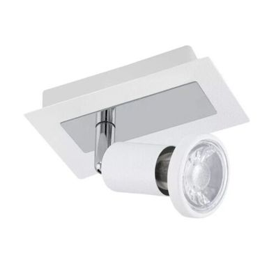 EGLO SARRIA LED Spot Wandleuchte Strahler Weiß Chrom 5W 400lm 3000K An/Aus Schal