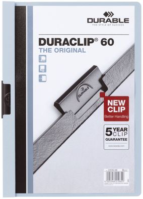 Durable 2209 06 Klemm-Mappe DURACLIP® 60 - A4, blau