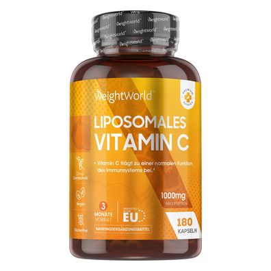 Liposomales Vitamin C - Täglich 1000mg Vitamin C - von WeightWorld