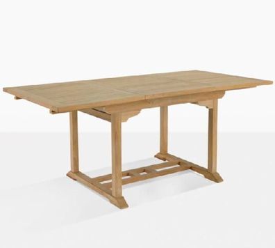 Esstisch ausziehbar Parma Teak Massivholz - Breite: 100 cm - Länge: 180 bis 240 cm