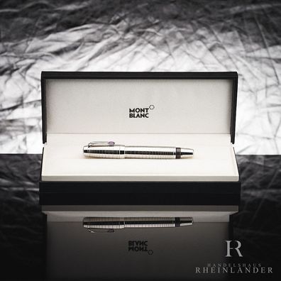 Montblanc Boheme Platinum Plated Radial Steel Amethyst Füllfederhalter ID 7549