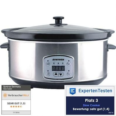 Digitaler Slow Cooker mit Timer 6,5 Liter - A-Ware/B-Ware: A-Ware