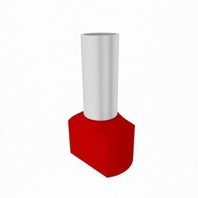 10 Stück Zwillingsaderendhülsen isoliert rot 2x10mm2/14mm TE10-14 Aderendhülsen