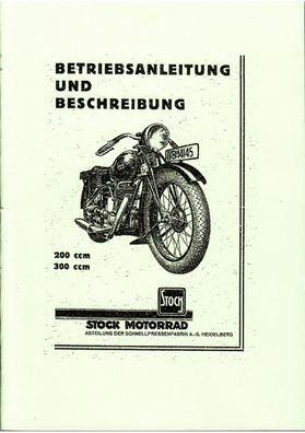 Bedienungsanleitung Stock Kardan 200 u. 300 ccm, Motorrad, Oldtimer, Klasiker