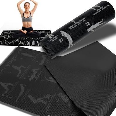 Gymnastikmatte Yogamatte Yoga Pilates Sportmatte Fitnessmatte 173 x 61 cm Retoo