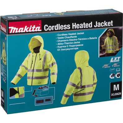 Makita - Jacke - hohe Sichtbarkeit - M - Gewebe, 100% Polyester - fluoreszierend gelb