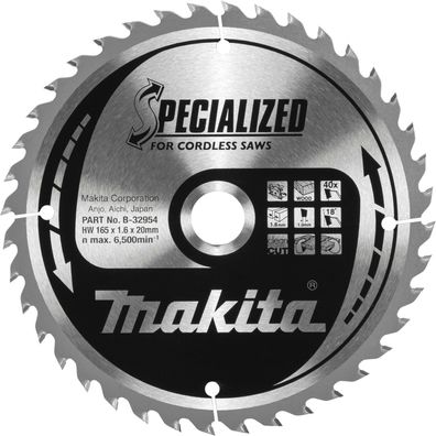 Makita B-32954 Specialized Sägeb.165x20x40Z