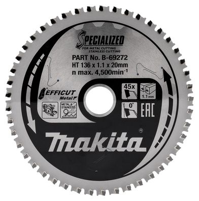 Makita Efficut Sägeblätter für Metall 136 x 20 mm • 45 Zähne