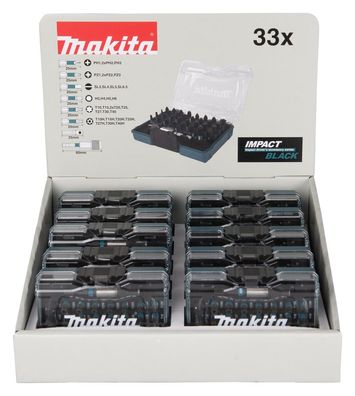 Makita 33 tlg. Impact Black Bitset Impact Black • 33-teilig