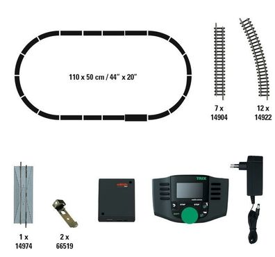 Trix 11100 Digital-Set: Mobile Station 2 Minitrix G Spur N