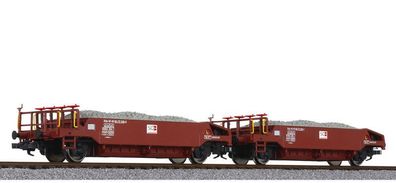 Liliput 230113 Schotterwagen-Set beladen mit Schotter S Spur H0