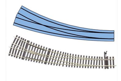 Lenz 45035 Bogenweiche rechts 30° r=1028,70 mm, han Spur 0